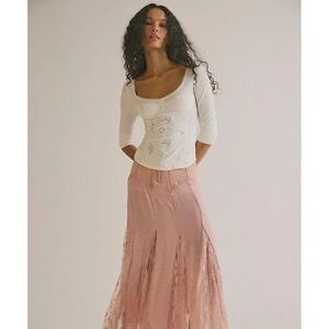 Nice To Meet You Maxi Slip Skirt in Dusty Himalayan. Size XS. Like New